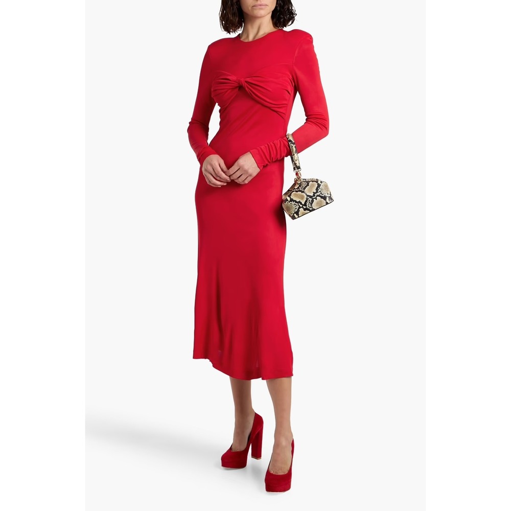 Farm Rio Twisted Cup Midi Dress Small NEW Red Evening Homecoming Formal Holiday
